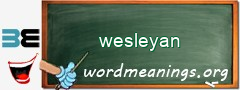 WordMeaning blackboard for wesleyan